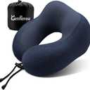 Travel Pillow - Memory Foam Cervical Neck Pillow for Adults, Kids, Children, Convenient & Portable U Shaped Pillows, Airplane Pillow for Home, Office, Camping, Travelling, Sleeping (Blue)