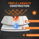 Custom Fit 2023-2026 RX Windshield Sun Shade for Lexus RX 2023 2024 2025 2026 - Upgraded 6-Layer Triple Laminate Core Front Window Shade - Accordion Folding Design with Storage Bag