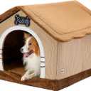 Indoor Dog House with Frame,Large Dog Cave Bed,Insulated Cozy Dog Tent