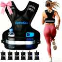 Adjustable Weighted Vest for Women and Men, 4-10lb/11-20lb/20-32lb Weight Vest with 6 Ironsand Weights, Body Weight Vest Exercise Set with Reflective Strip for Strength Training and Workout