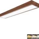 FAITHSAIL 4FT LED Light Fixture, 48 Ceiling LED Wraparound with Selectable CCT 3000K/4000K/5000K, 4 Foot Wooden Frame Flush Mount for Kitchen, Bedroom, Laundry