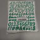 6 x PATIKIL Alphabet Letters Numbers Stickers, 6 Sheets Self Adhesive Vinyl DIY Cursive Capital Decal Label for Mailbox Office Window Gift Box Scrapbook Decor, Dark Green