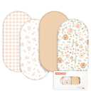 Gllquen Baby Bassinet Sheets 4 Pack, Breathable Cozy Fitted Mattress Sheet, Elastic Travel Crib Fashionable Pattern, Standard Cradle Safe Sheets for Baby Boys Girls 32"x16" (Pastoral Whispers)