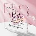 Acrylic Plaque Gifts for Bestie, Best Friend Birthday Gifts for Women Unique Acrylic Puzzle Piece Paperweight Desk Decorations Present for New Year Thanksgiving Christmas Anniversary