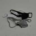 Mens Sexy T-Back Thongs Low Rise Underwear Bulge Pouch Ice Silk Briefs (Medium, 3 Pack: Black, White, Navy Blue)