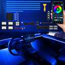 Acrylic Interior Car LED Strip Light with Wireless APP, RGB 18 in 1 with 175 inches 593 LEDs Fiber Optic Ambient Lighting Kits, 16 Million Colors Sound Active Function Car Neon Lights