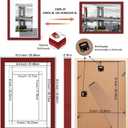 9x12 Solid Wood Picture Frames - 6x8 & 5x7 with or without Mat, Wall Mount or Table Top (Red)