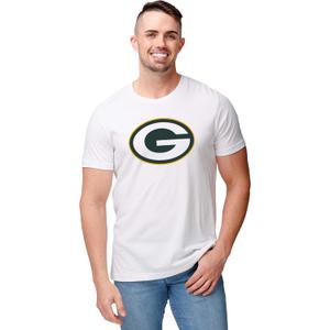 FOCO Men's NFL Team Primary Logo White Short Sleeve T-Shirt (Large)