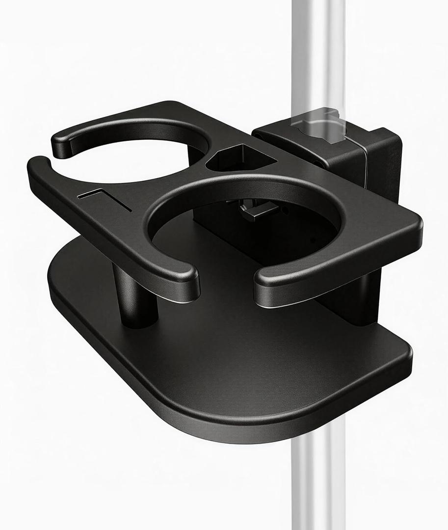 Boat Drinks Holder - Fits 1-1/4" Square Rails and 7/8" to 1" Round Rails Pontoon Drinks Holders with Rail Mount Bracket Kit, No Drilling Required.