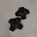 2 Pack 3/4 Inch Self Standing Rubber Cane Tips, Heavy Duty Non Slip Quad Base Walking Cane Tips, Durable 4 Prong Cane Tip Replacement, Rubber Tips for Canes and Walking Sticks (Black)