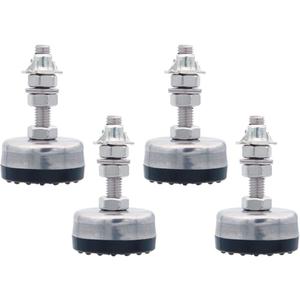 Heavy Duty Stainless Steel Leveling Feet Adjustable Furniture Legs with T Nut Leveler for Table Machine Black (D40xM8x63H(4pcs))