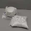 ATAILOVE 2 Flower Girl Baskets and Ring Bearer Pillow Set, Flower Girl Basket with Pearl Handle, Ivory Fariy Wedding Baskets for Flower Girls