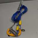 Petbobi Dog Tie-Out Cable and Stake - 30ft Heavy Duty Cable with Spring, No Tangle, 16in Ground Stake, Ideal for Yard, Camping and Beach, Suitable for Small Medium Large Dogs Up to 120 lbs, Blue