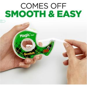 Scotch Magic Tape, 2 Dispensered Rolls, Numerous Applications, Invisible, Clear Tape Engineered for Repairing, 3/4 x 300 Inches