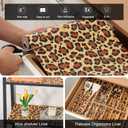 2 x Cooyes Shelf Liner  Non-Slip Cabinet & Drawer Liner for Kitchen  Non-Adhesive Waterproof Shelf Paper with Modern Pattern  Durable EVA Cabinet Mat  Easy to Cut (Brown,17.5" W x 78.7" L)