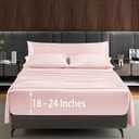 Entisn 5Pcs Extra Deep Pocket Satin Sheets California King Bed Set - Up to 24" Mattress, Luxury & Ultra Soft Bedding Sheets Set, Silky Satin Bed Sheets with Body Pillow Cover - Blush Pink