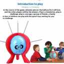 AALFA Balloon Pop Challenge Balloon Blast Party Game Family Fun Board Game with 10 Balloons, 9 Sticks, Dice, Stand, Red Frame