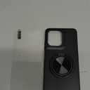 Compatible for Motorola Moto G 5G 2025 Phone Case with Tempered Glass Screen Protector, 360 Rotatable Ring Holder Kickstand Silicone TPU Protective Cover Case for Moto G 5G 2025 - Black