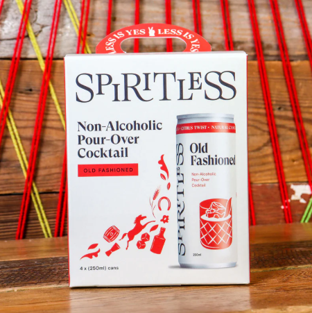 Spiritless RTD Non Alcoholic Old Fashioned 250ml. Pack of 4 Cans