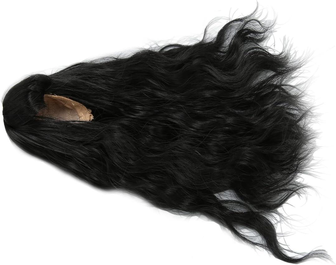 Tgoon Doll Wig Doll Wig Doll Wig Doll Wig Curly HeatFringe for Dress Up Doll (Black)