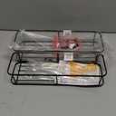 YASONIC Shower Caddy Adhesive, Rustproof Shower Shelves for Inside Shower, Large Capacity Bathroom Organizers and Storage, Shower Storage with Removable Hooks, No Drill Bathroom Accessories Black (2 Pack)