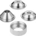 4 PCS Texture Sprayer Orifice Tip Set, 3 Nozzle Tips 1 Threaded Collar Drywall Wall Painting Sprayer Nozzle Tips Set Drywall Texture Hopper GunOrifice Sets for Air Hopper Spray(3/16",1/4",5/16")