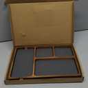 Shinpuru Wooden Valet Tray with Leather Inlay - Nightstand & Desk Organizer - EDC Essentials Catchall Tray for Keys, Phone, Wallet, Watch, Earbuds - Stylish Storage (Wood)