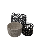 Set of 3 Oval Water Hyacinth Basket