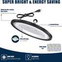 200W UFO LED High Bay Light 10-Pack, 30000LM 5000K AC100-277V UFO High Bay LED Shop Light with Plug Alternative to 800W MH/HPS for Garage Workshop Warehouse Factory Gym Barn.