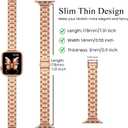 STIROLL Thin Replacement Band Compatible for Apple Watch 49mm 46mm 45mm 44mm 42mm(Series 3 2 1), Stainless Steel Metal Wristband Women Men for iWatch Ultra SE Series 11 10 9 8 7 6 5 4, Rose Gold