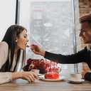 Red Glitter Will You Be My Valentine Cake Topper, Be Mine/Happy Valentine's Day/Te Amo, Valentine's Day Wedding Anniversary Party Decorations Supplies