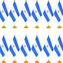 WXTWK 12 Pack Argentina Flag Argentine Desk Flag Small Mini Argentine Table Flags With Stand Base,Home Office Festival Events Celebration Decorations