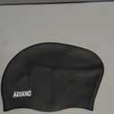 Aegend Swim Caps for Long Hair, Durable Silicone Swimming Caps for Women Men Adults Youths, Easy to Put On and Off, Waterproof Swim Hats Bathing Caps to Keep Hair Dry (1 Pack - Black)