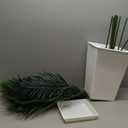 6FT Artificial Palm Tree, Tall Faux Palm Tree Indoor with Fake Plants Tall, Artificial Plants with Lifelike Leaves for Home Office Decor (White)