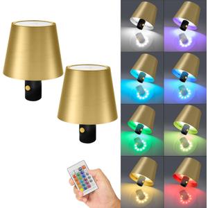 Wine Bottle Lights,2025 Upgraded Bottle Lamp,Rechargeable Wireless Bottle Light with Remote, RGBW Multicolor+3 Color Temperature Wine Battery Light for Bar, Bedside, Restaurant (Gold, 2 Pack)