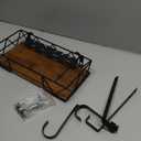 Ironing Board Hanger Wall Mount, Over The Door Ironing Board Holder, Metal Frame Storage Shelf with Adjustable Hooks fit T&V Shaped Space Saving for Laundry Room Decor Organization and Storage