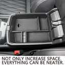 HGWEI Center Console Organizer Compatible with VW Atlas and Cross Sport 2018 2019 2020 2021 2022 2023 Accessories, Interior ABS Armrest Storage Box Insert Tray (Not Fit 2024 2025), Black