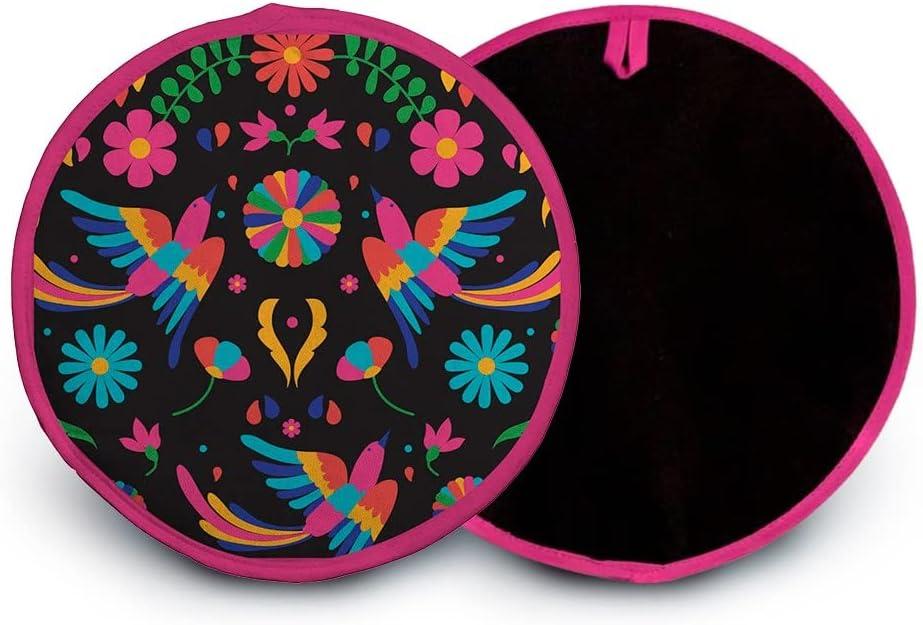 Tortilla Warmer - Pack of 2, Keeps Tortillas Warm & Dry, Cotton, 2x8, Perfect for Taco Tuesday (Black)