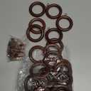 24 Pack Wooden Curtain Rod Rings with Drapery Clips Farmhouse Beech Wood Drapes Rings 1.5 Inch Interior Diameter Rustic for 1.1 Inch Curtain Rod Pole (Retro Brown, Inner Dia 1.5 in)