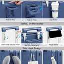 Hanke 28 Inch Expandable Checked Luggage with Cup Holder and Charger Port, Top Opening Hard Shell Large Suitcases with Wheel, Big Travel Rolling Suitcase Trunk Luggage with Lock,Interstellar Blue