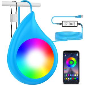 LyLmLe LED Pool Lights with APP Control, 10W RGB Dimmable Underwater Submersible Lights with Magnets, IP68 Waterproof Color Changing 12V Pool Lights for Inground Aboveground Pool, 26ft Cord (RGB (Red, Green, Blue))