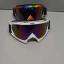 Ski Goggles, OTG Snowboard Goggles for Men Women & Youth, Winter Sport Anti Fog Snow Goggles - UV400 Protection (Rainbow,White)