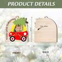 6 x Gift for Kid Ornament, Babys First Christmas Ornament 2025, A Cozy Little Christmas Wooden Photo Ornament  Red Car with Christmas Tree Picture Frame, Rustic Holiday Farmhouse Dcor Gift