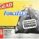 Glad Trash Bags Tear Resistant 30 Gal. Black 50 Bags/Box