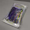 5 Pack 10 Feet Mardi Gras Foil Fringe Garland Mardi Gras Parade Float Fringe Metallic Streamers Tinsel Fringe Banner for Birthday Party Decor St Patrick Halloween Christmas Decoration