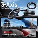 NeverFall Car Phone Mount for MagSafe, 89lbs Vacuum Suction, Strong Magnetic Dashboard & Windshield Mount, 360° Adjustable Phone Holder for iPhone & All Phones, Carbon Fiber