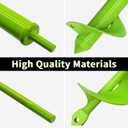 TCBWFY 4 Pack Garden Auger Spiral Drill Bits  Heavy Duty Steel,Corrosion Resistant  Perfect for Post Holes,Earth & Lawn Augering,Planting Bulbs & Trees (1.6"x9",1.6"x16.5",3"x16.5",3"x12")