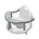 Foldable Baby Bath Seat, Non Slip Baby Bath Chair, Baby Bath Seat Bathtub Chair for Baby Sitting Up, Cute Shape Surround Baby Bathtub Seat with Suction Cups for Baby 6-18 Months (Grey Baby Bath Seat)
