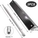 Criditpid Grill Parts for Chargriller 5050, 5650, 3001, 3030, 5072, 3008, 4000, 5252, 5050 Grill Models, Porcelain Steel Heat Plate, Burner Tube, Hanger Bracket for Chargriller.