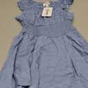 Speechless Girls' Cap Sleeve Skirt Romper (Medium, Denim)